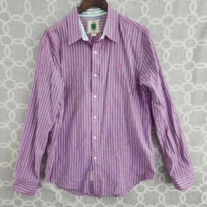 Vintage Club room vintage Fit Striped Button down Men's shirt L